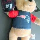 New England PATRIOTS Football Teddy BEAR in Jersey with #1 Hand 14" tall.