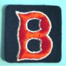 Boston Red Sox "B" Baseball Cloth Patch 2" Square