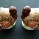 Vintage JAPAN Salt Pepper Shakers Ceramic TURKEYS