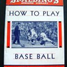 1932 Spalding's How to Play BASEBALL Booklet Babe RUTH Photos No. 202R