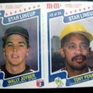 1987 M & M's Mars 12 2-Card Panels (24 Baseball Stars Cards) Complete SET