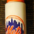 1989 New York METS Baseball White Plastic Water Bottle Straw Orange Cap 32oz MLB
