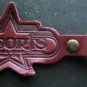 Resorts International Casino Hotel Atlantic City NJ KEY CHAIN Maroon Leather 4"