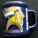 Ceramic Mini MUG Cup Handle NFL Football MINNESOTA VIKINGS 2" x 2 1/2"Yellow In