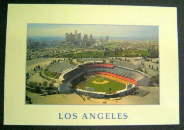 DODGER Stadium Los Angeles California POST CARD Laminated Aerial Hinde 6.5 x 4.5