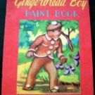 The GINGERBREAD BOY Paint BOOK Black Sambo Goody Two Shoes to Color 1944 Lowe Co