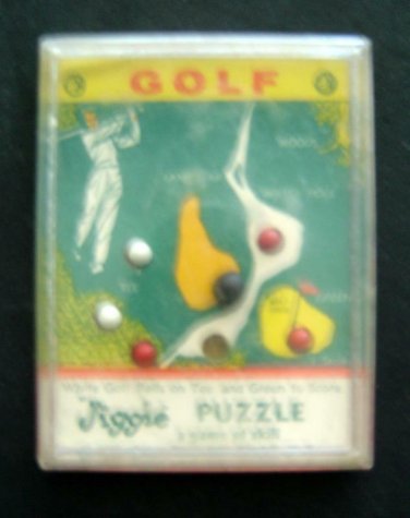 GOLF 1957 Comon Tatar JIGGLE PUZZLE GAME of Skill RARE 2 1/2" x 3"