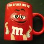RED M & M Large Mug CUP "You Crack Me Up 4" Tall by 3" Wide 2018