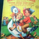 MOTHER GOOSE Pictures to Color Story Sticks Stickers 1953 Treasure BOOKS