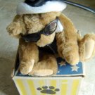 Vermont Teddy BEAR in Leather Jacket Hat Sunglasses BORN TO GIVE with Box