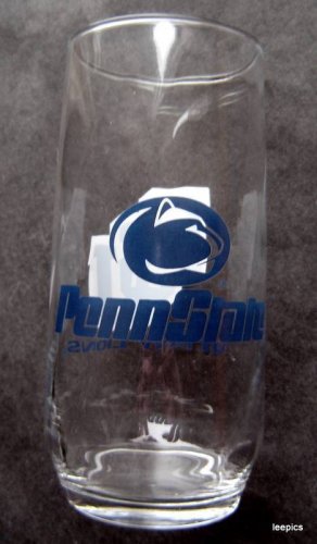 Penn State University PSU Nittany Lions Clear Glass 16 oz Tumbler 6" Tall