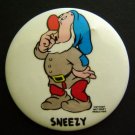 SNEEZY Snow White Dwarf PIN Walt Disney 3 1/2" Diameter