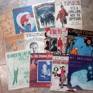 Vintage Lot 50+ Pieces SHEET MUSIC 1900s 10s 20s  30s Art Deco Jazz Flapper Rag