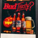 VINTAGE 1993 BUDWEISER BEER HALLOWEEN TABLE BAR TENT STANDUP MINT NEW OLD STOCK