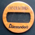 Vintage Alexanders Department Store New York 2 1/4" PIN Contractors No Pin Back