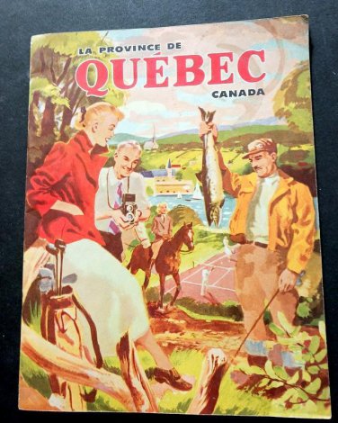 Vintage Antique 1930s  Quebec Canada Travel Brochure Ex