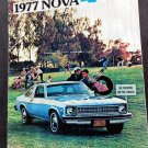 Vintage 1977 Chevrolet Nova Auto Dealer Showroom Advertising Brochure Booklet EX
