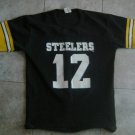Pittsburgh STEELERS NFL FB Rawlings Black JERSEY #12  Bradshaw XL 18-20 Youth