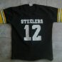 Pittsburgh STEELERS NFL FB Rawlings Black JERSEY #12  Bradshaw XL 18-20 Youth