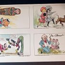 4 Uncut Comic Strip Postcard Happy Hooligan Buster Brown Tige Foxy Grandpa 1906