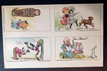 4 Uncut Comic Strip Postcard Happy Hooligan Buster Brown Tige Foxy Grandpa 1906