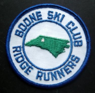 Boone Ski Club Ridge Runners North Carolina PATCH 3" Round