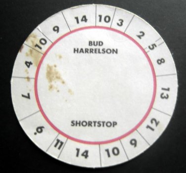 Cadaco All-Star Baseball Game Disk Bud HARRELSON Shortstop VG