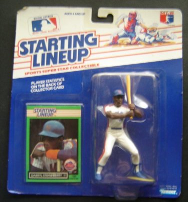 1989 Darryl STRAWBERRY New York Mets Kenner Starting Lineup SLU Figure Card MIP