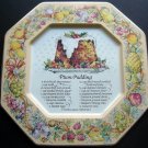 1982 PLUM PUDDING Avon Hospitality Sweets Recipe Metal PLATE Made in England
