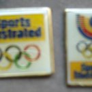 1988 Seoul OLYMPIC PINS (2) SET Sports Illustrated 1" x 3/4"