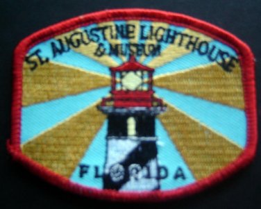 St. Augustine Lighthouse & Museum Florida Souvenir PATCH 3" x 2 1/4"
