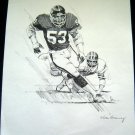 1981 Shell NY GIANTS NFL FB Print Nick Galloway HARRY CARSON Eludes A Block