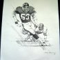 1981 Shell NY GIANTS NFL FB Print Nick Galloway HARRY CARSON Eludes A Block