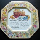 1982 BLUEBERRY NUT BREAD Avon Hospitality Sweets Recipe Metal PLATE England