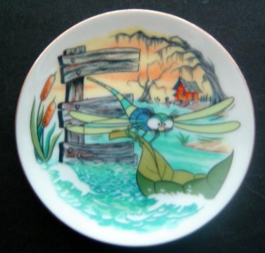 DISNEY'S Alphabet Collection PLATE 3 1/4" Diameter "E" EVINRUDE Rescuers Japan