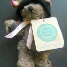 Boyds Bear Simone with Black Hat Archive Collection Tag Retired 1990-1995 7"