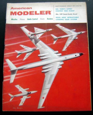 AMERICAN MODELER Magazine September 1958 Planes Boats Cars Photos Plans