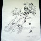 1981 Shell NY GIANTS NFL FB Print Nick Galloway Gary JETER Causes a Fumble
