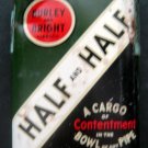 Burley & Bright Half & Half Pipe TOBACCO Advertising TIN Tax Stamp 1 3/4 Ounces