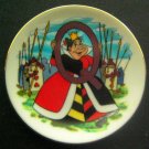 DISNEY'S Alphabet Collection PLATE 3 1/4" Diameter "Q" QUEEN of HEARTS Japan
