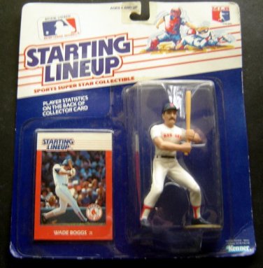 1988 Wade BOGGS Kenner Starting Lineup SLU Collector Figure and Card  MIP