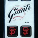 San Francisco GIANTS Major League Baseball Stiks STICKERS Sheet B-14