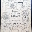 Treasury of FLOWER DESIGNS BOOK for Artists, Embroiderers & Craftsmen Gaber 100