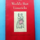 The World's Best Limericks BOOK Peter Pauper Press 1951 Hardcover Dust Jacket