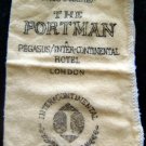 Vintage The PORTMAN HOTEL London England Shoe Cleaner Bag Intercontinental