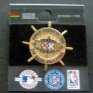 1992 SUPER BOWL XXXII 32 NFL Football Shps Wheel Metal PIN TACK 1 1/4" MOC