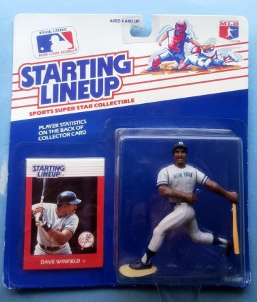 1988 Dave WINFIELD Kenner Starting Lineup SLU Collector Figure and Card  MIP