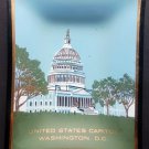 United States CAPITOL Washington DC Souvenir Dish Ashtray Smoked Black Glass