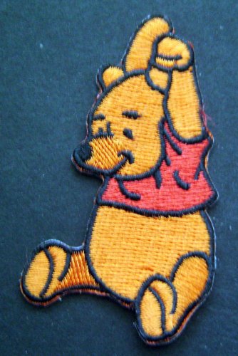WINNIE the POOH Orange PATCH Die Cut Figure  1 3/4" by 3" Iron or Sew On