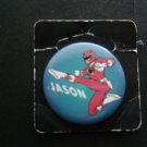 JASON Red POWER RANGER with Blue Background PIN 1 3/4" Round MOC